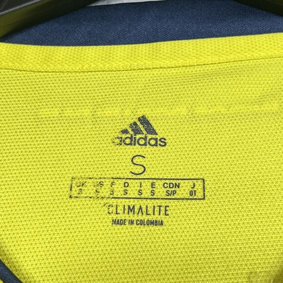 ADIDAS Federacion Colombiana Jersey Mens Small Yellow De Futbol Soccer Climalite - Picture 15 of 16